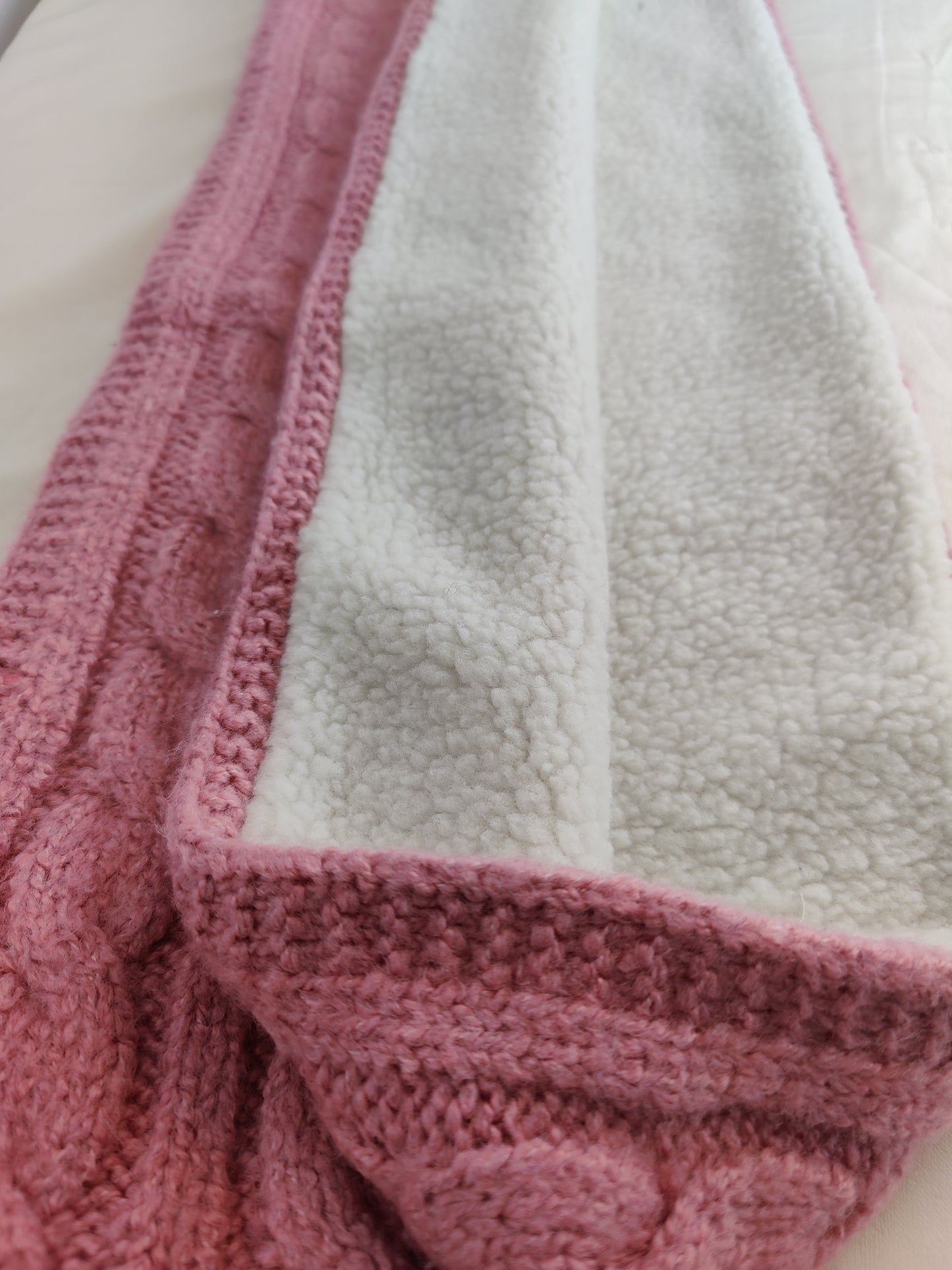 SuperDry® Tweed Cable Snood - Smoke Pink