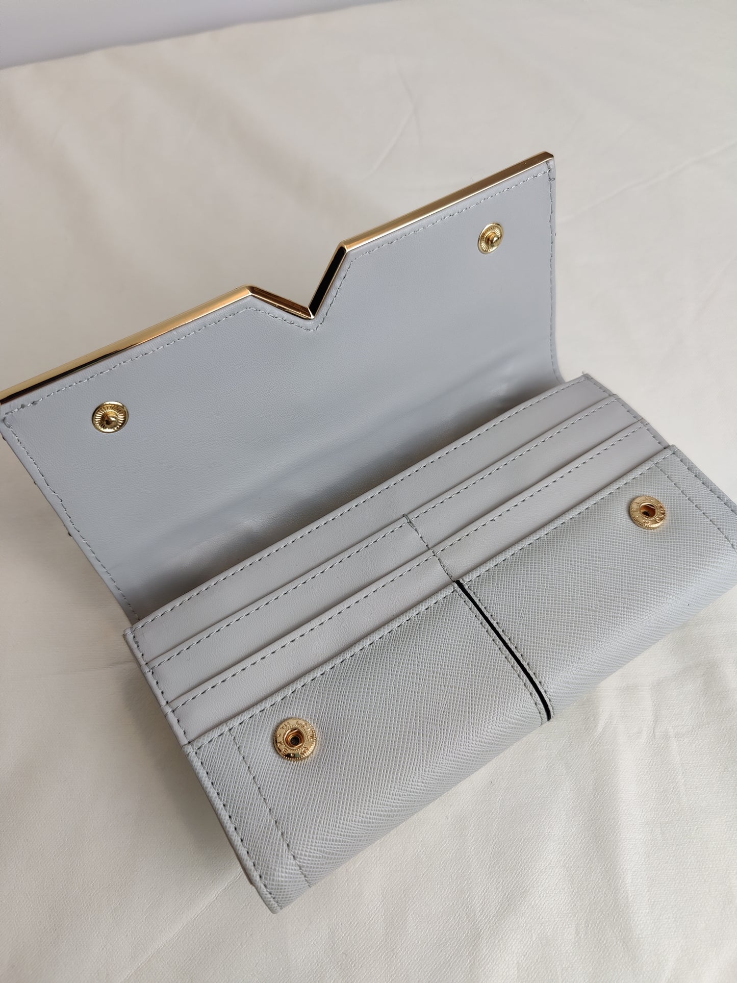 River Island Multi-Fabric Wallet - Grey