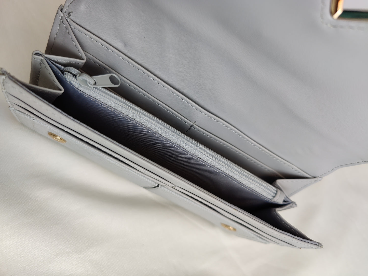 River Island Multi-Fabric Wallet - Grey