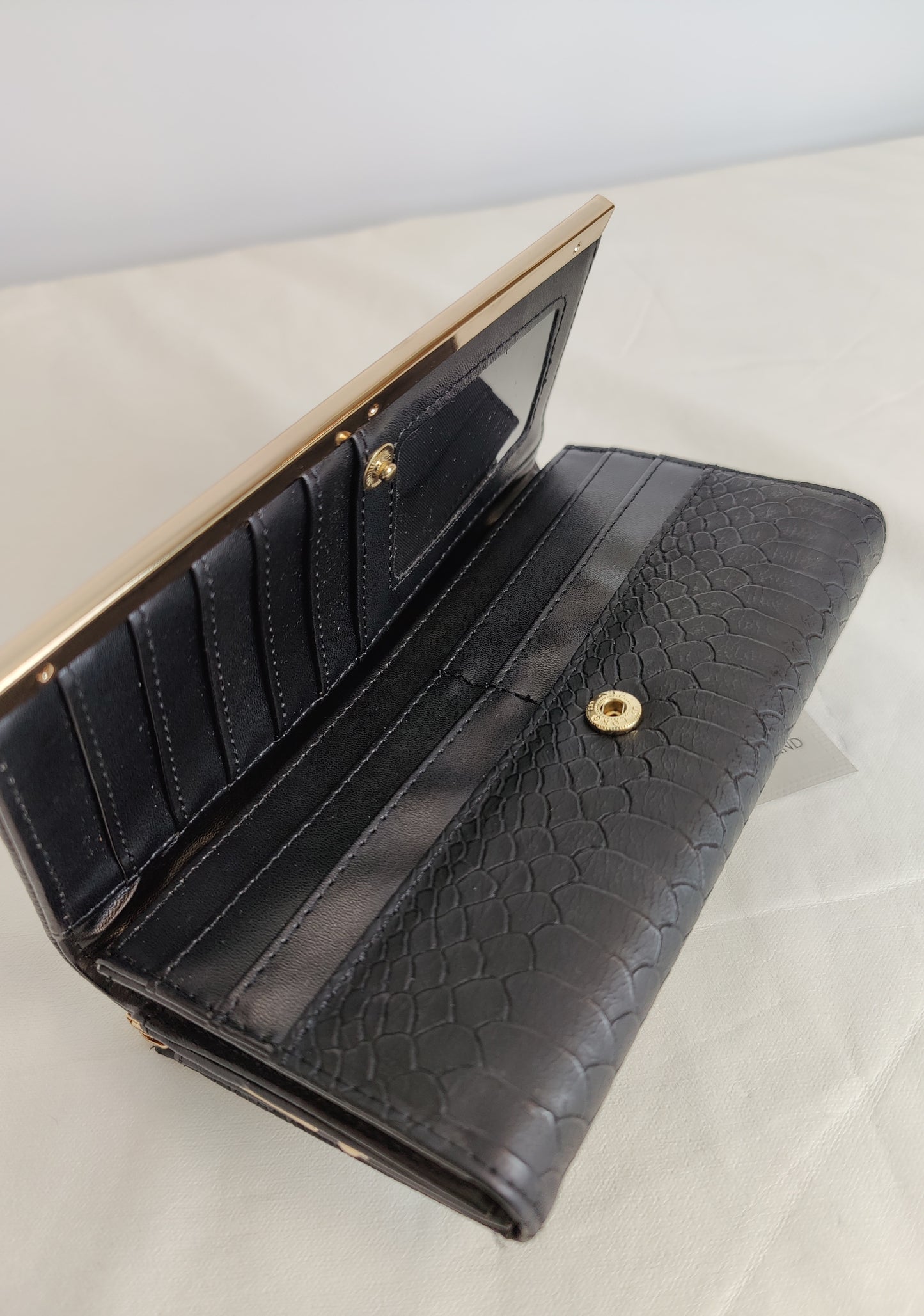 River Island Textured Wallet - Black