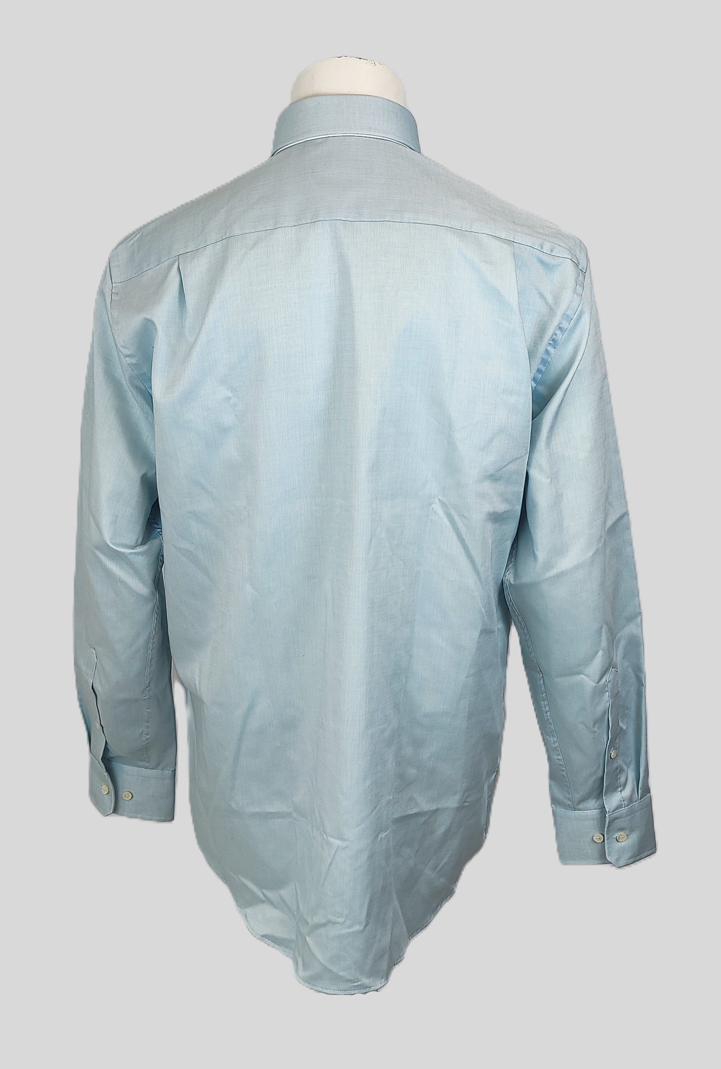 Seidensticker Men's Textured Formal Shirt -Light Blue