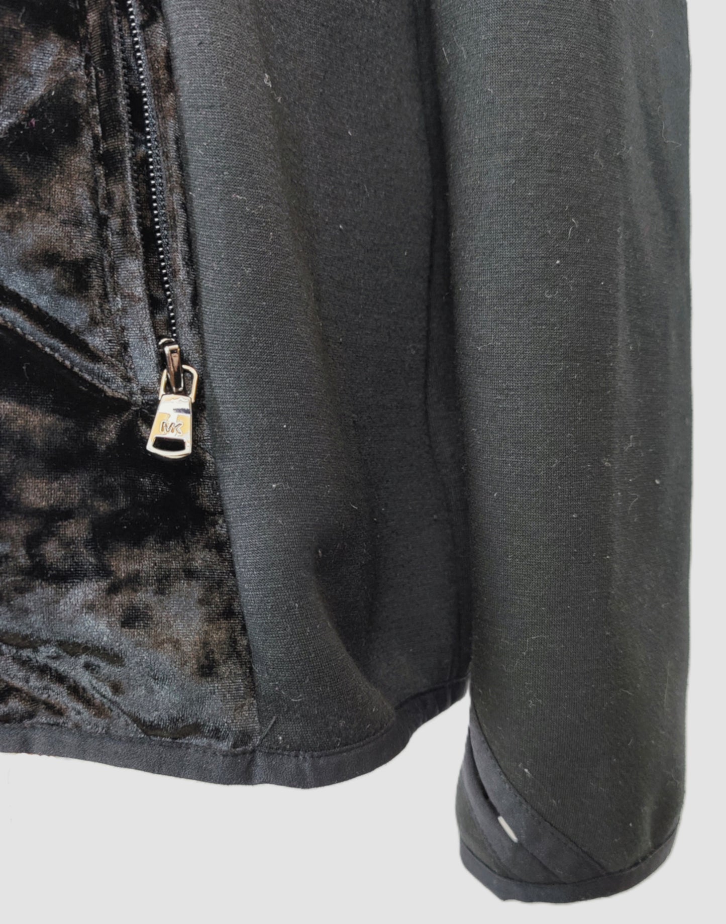 Michael Kors Down Filled Velvet Hybrid Jacket-Black