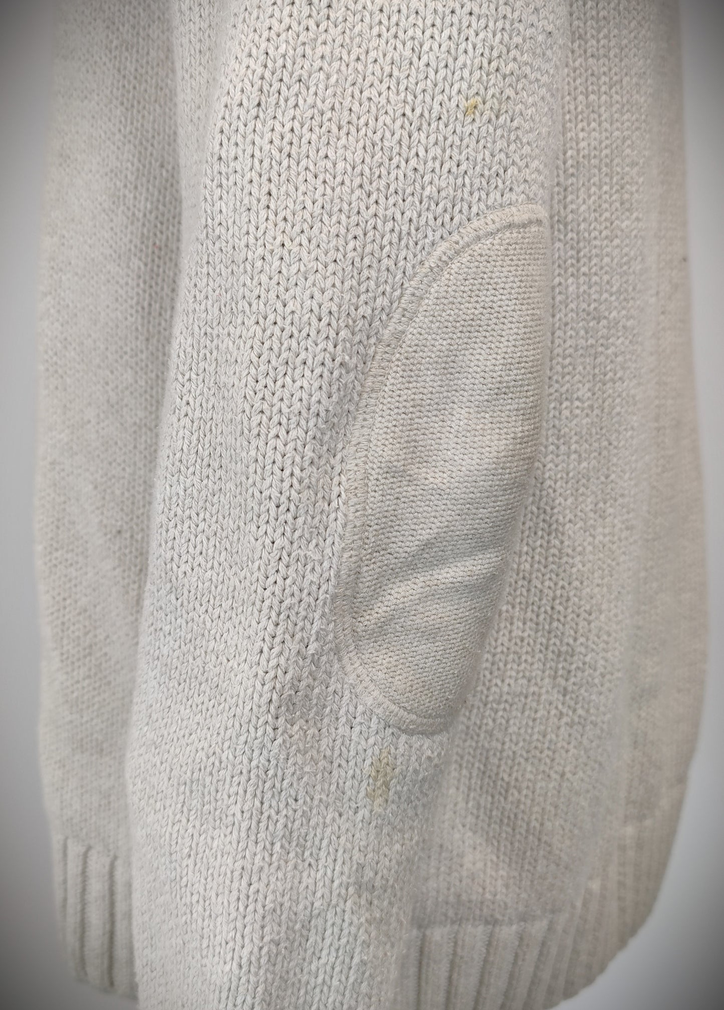 Hilfiger Denim Men's Shawl Neck Knitted Sweater-Beige/Natural