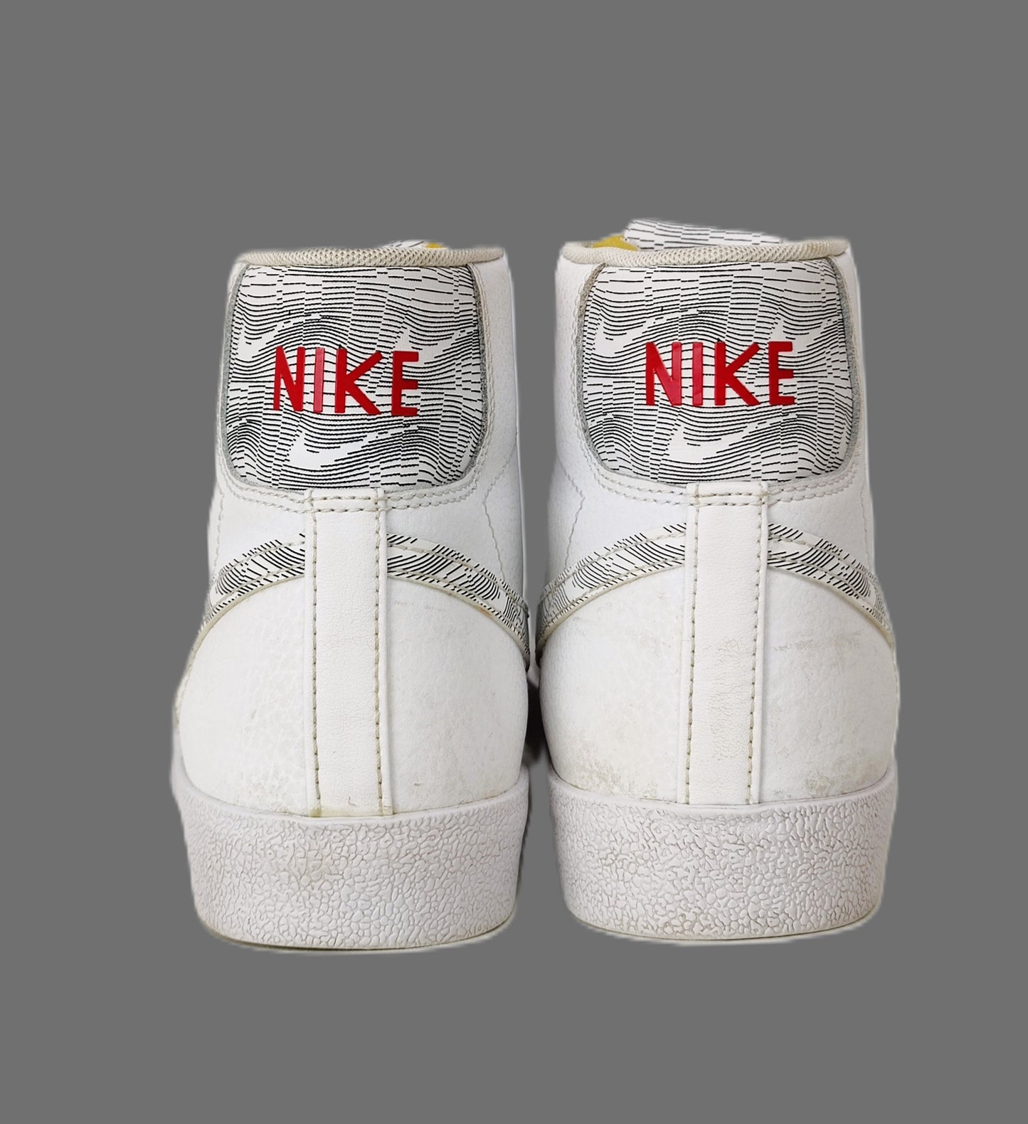 NIKE-"Blazer 77" High Top Trainers - White with Black&Red detail