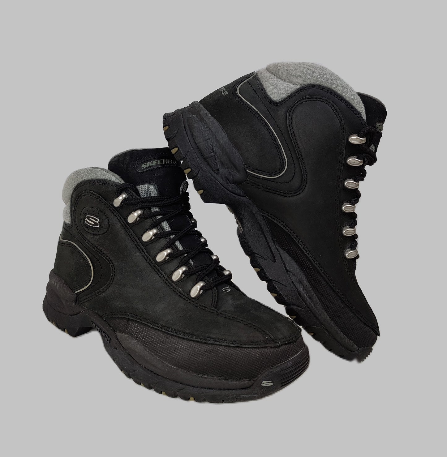 Skechers Walking Boots- Black/Grey