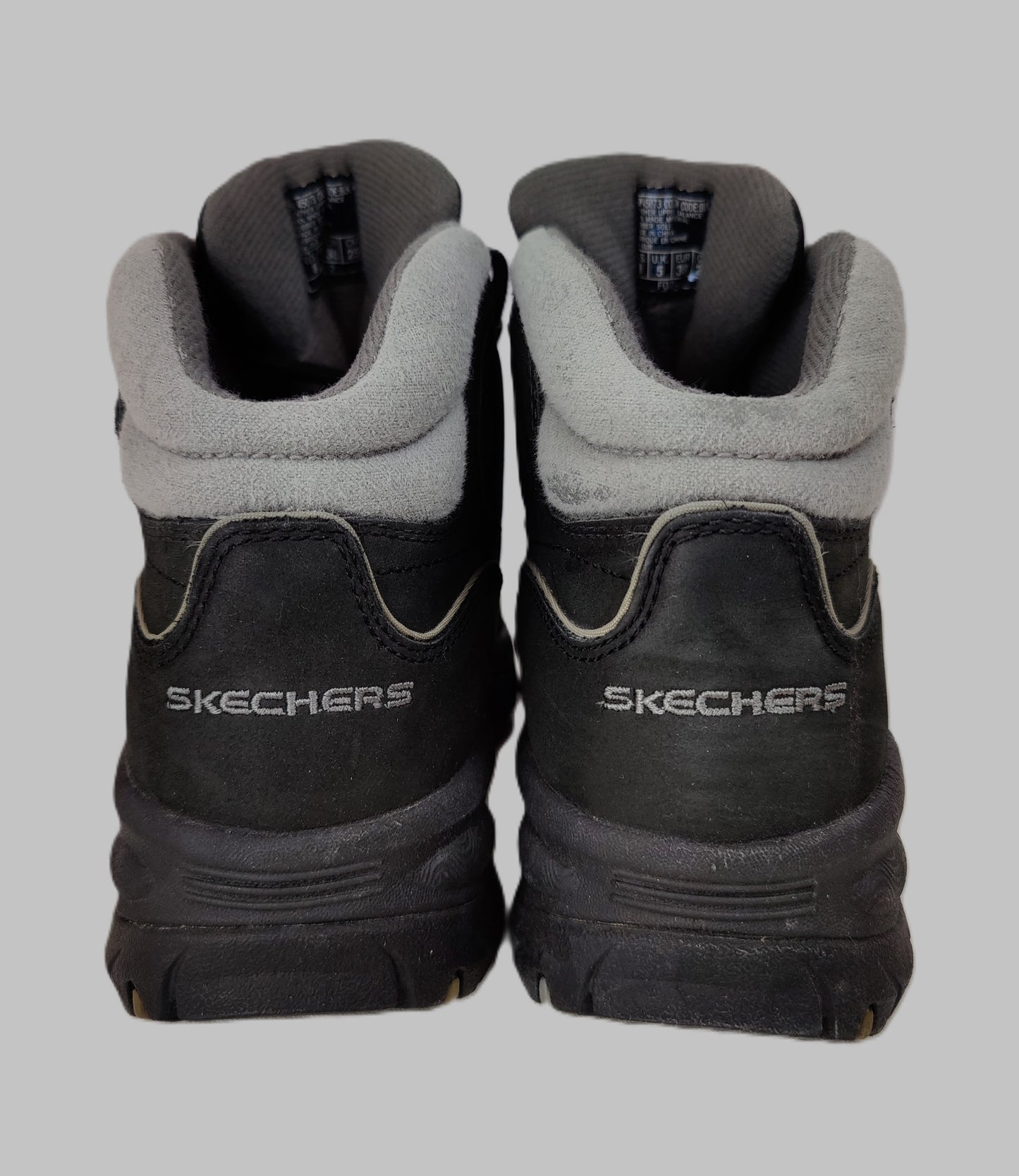 Skechers Walking Boots- Black/Grey