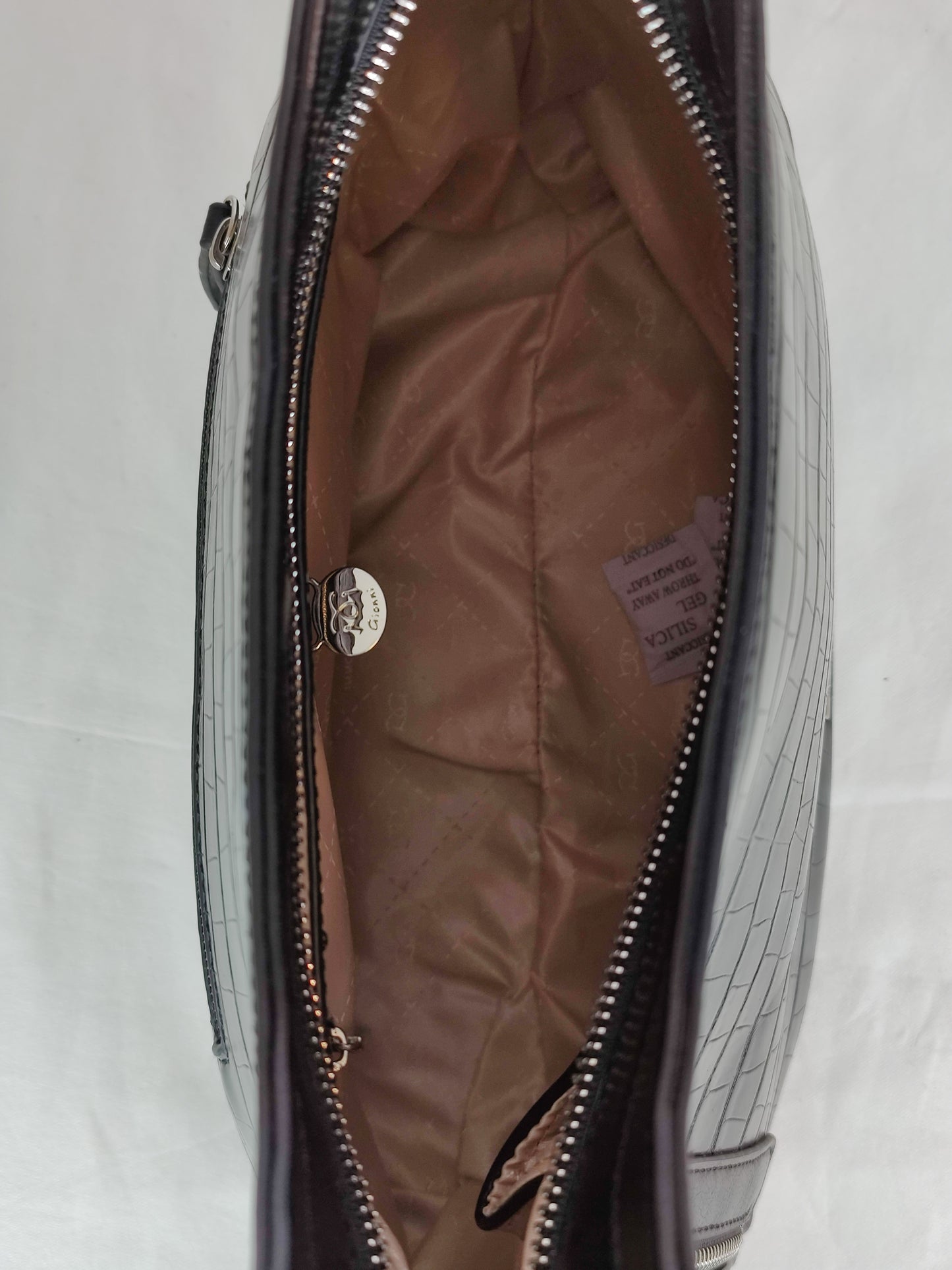 Gionni Black Crocodile Hobo Bag