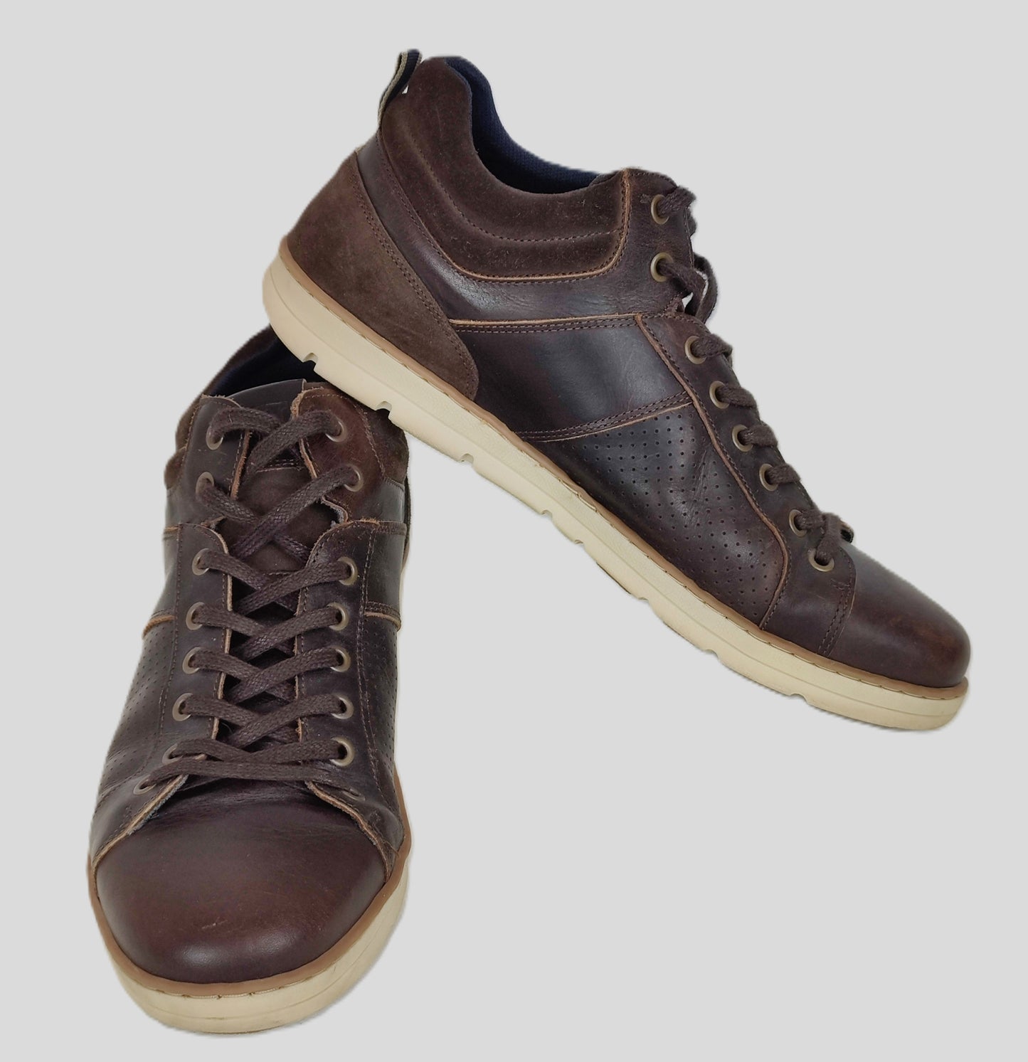 Dune London High Top Trainers-Brown