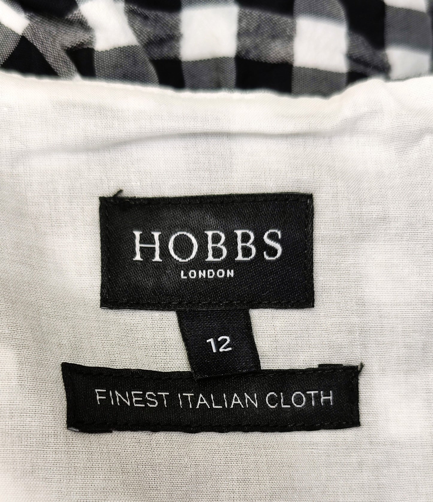 HOBBS Gingham 1950's Style Dress-Black/White