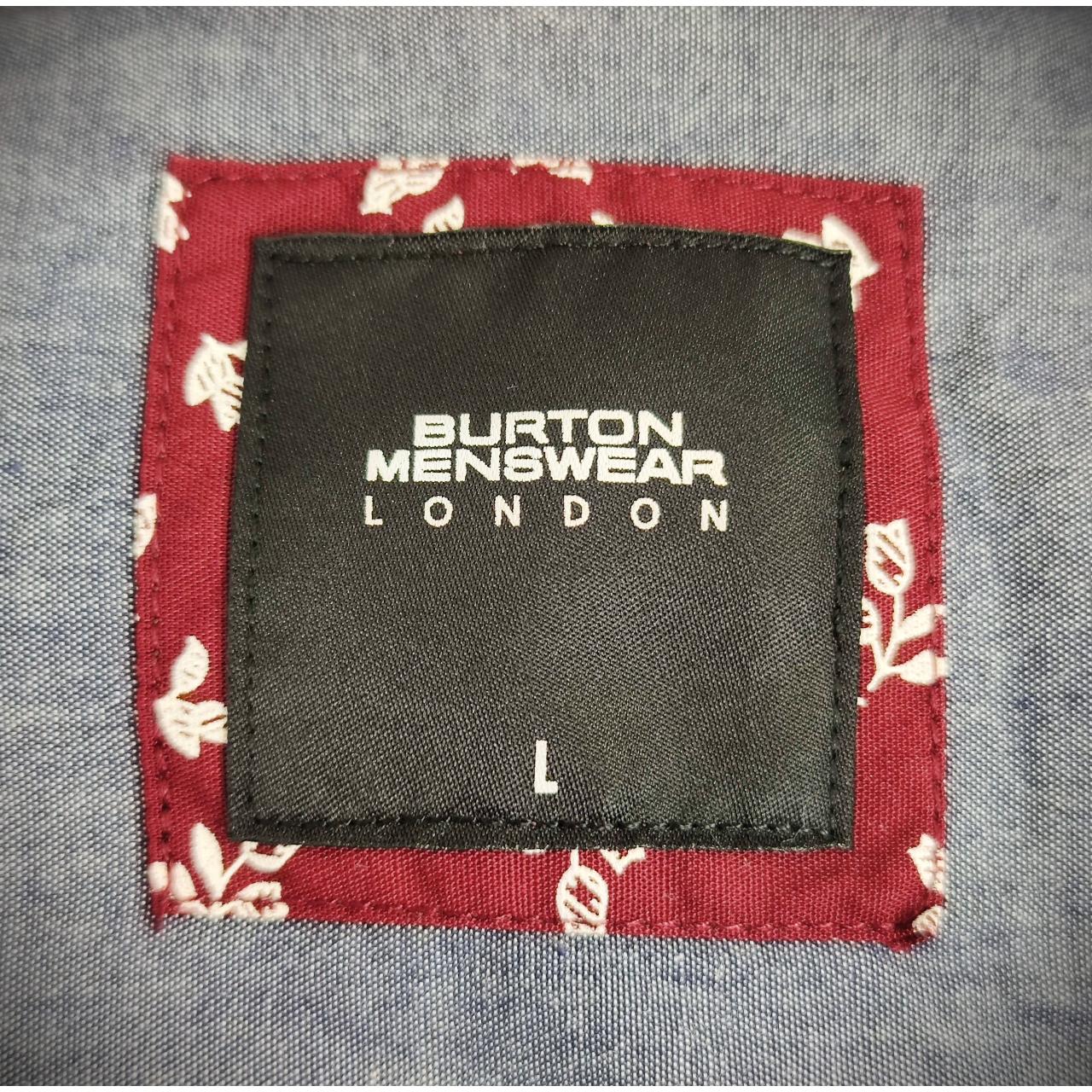 BURTON MENSWEAR LONDON Regular fit Button Up Long Sleeve Shirt - Burgundy