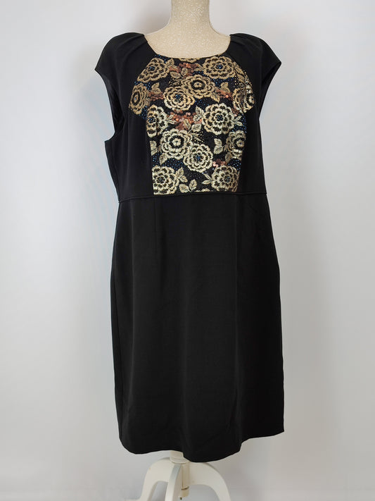 Moonsoon Black Hand Embellished Dress