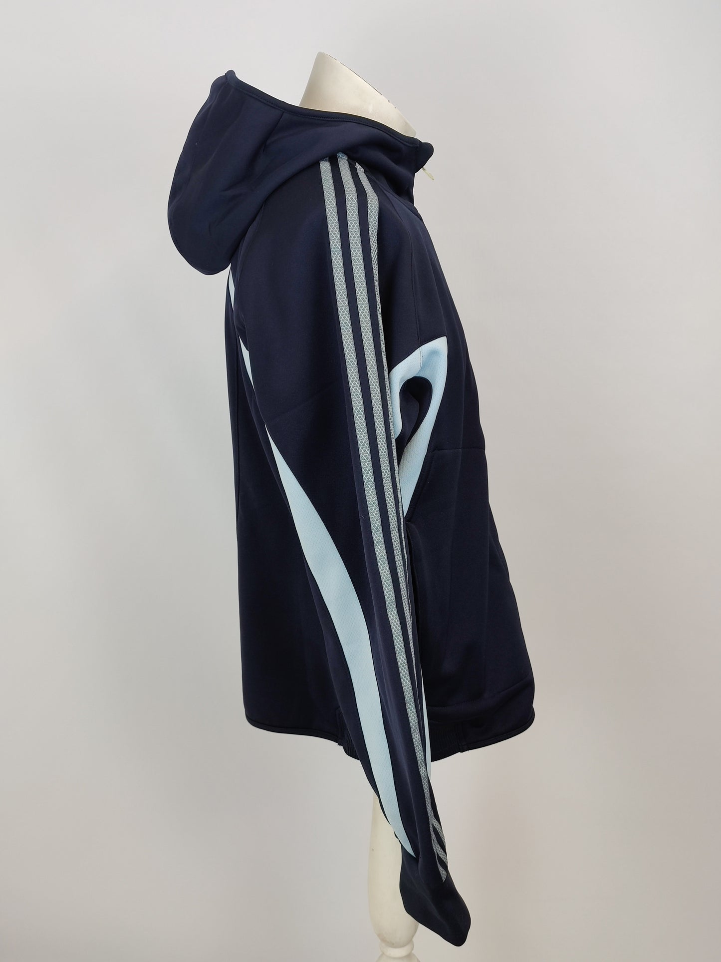 Adidas Navy Three Stripe Tracksuit Jacket