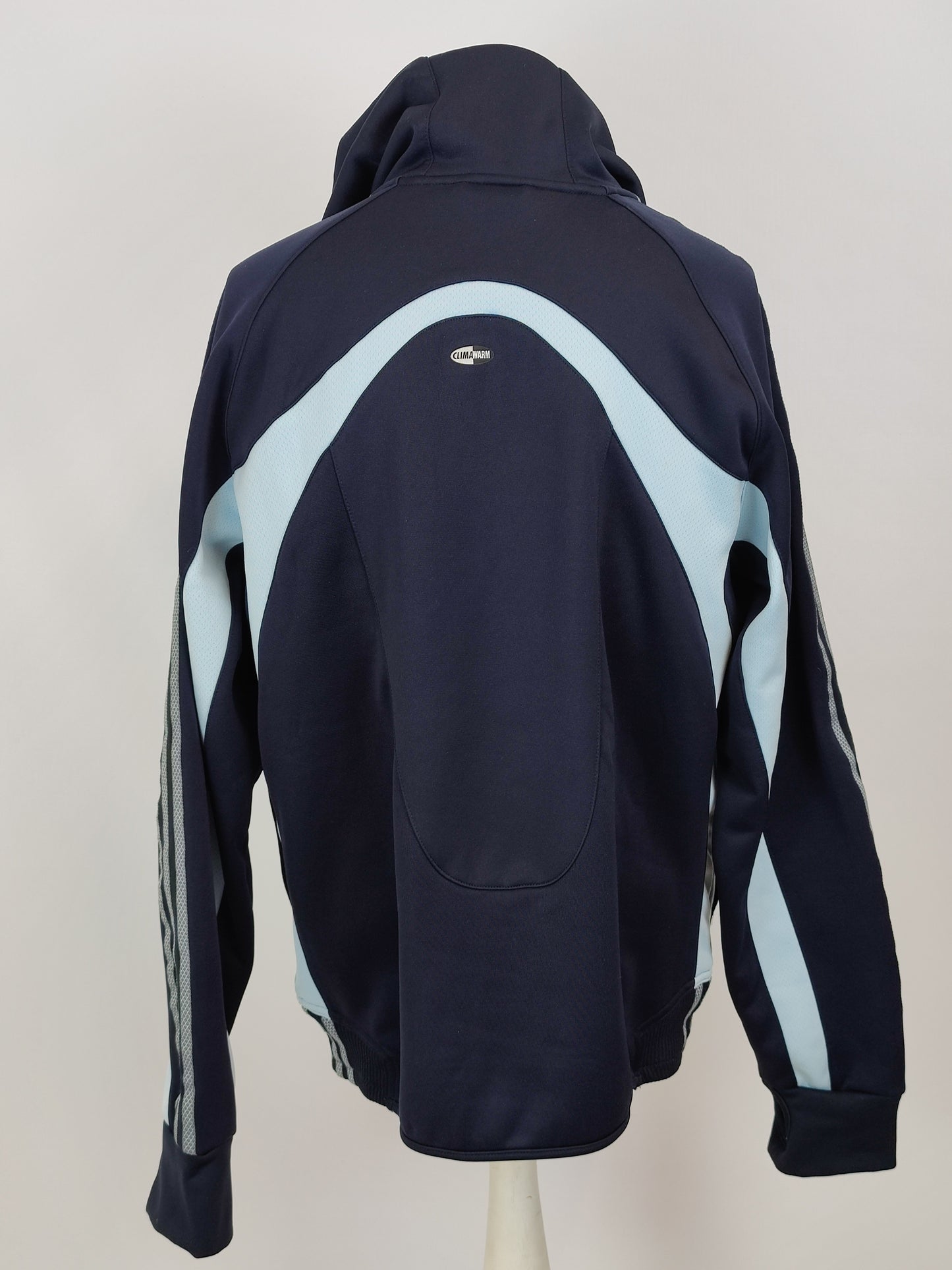 Adidas Navy Three Stripe Tracksuit Jacket