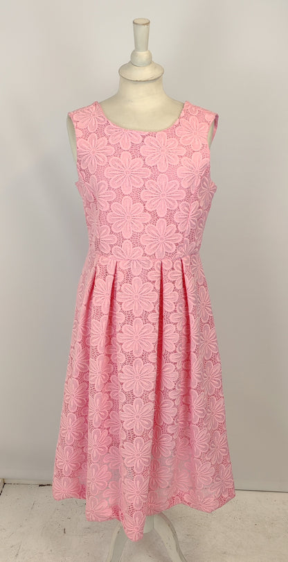 Savida Ladies Lace Dress- Pink