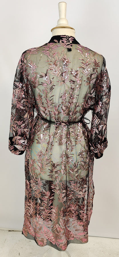 River Island Wrap Party Dress- Pink and Black