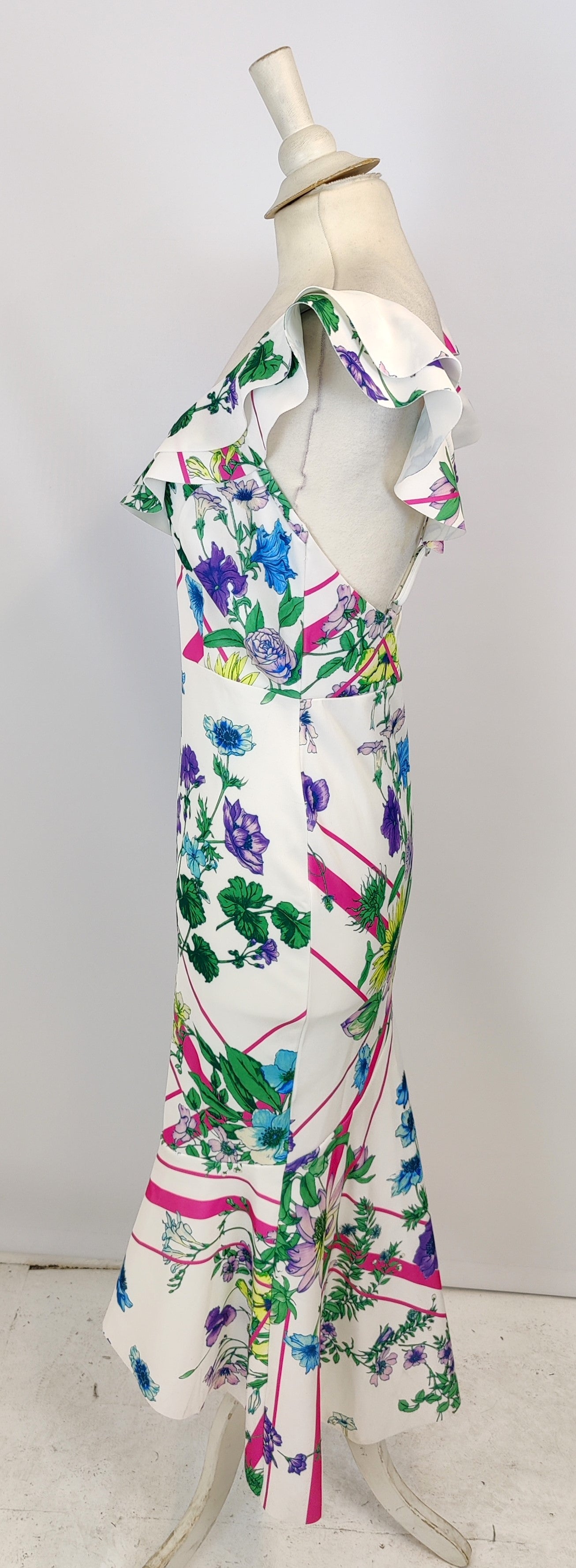 Asos Floral Print Dress-White