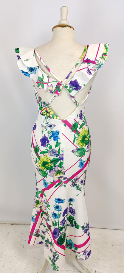 Asos Floral Print Dress-White