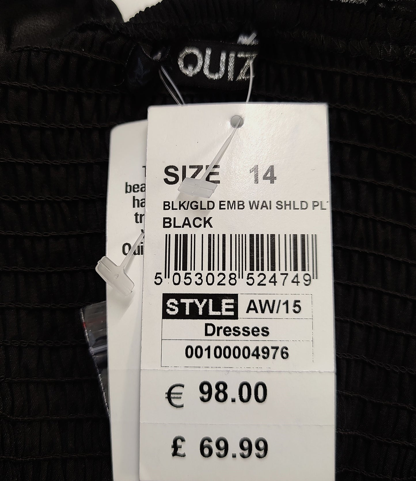 Quiz Vintage Style Floor-Length Evening Dress- Black