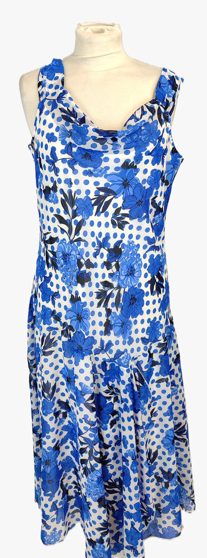 Julipa Mother of the Bride Outfit Dress and Shrug- Blue and White