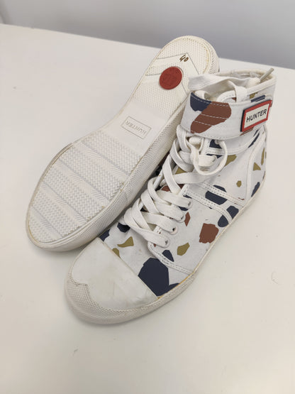 Hunter Terrazzo Canvas Sneakers - white and camouflage