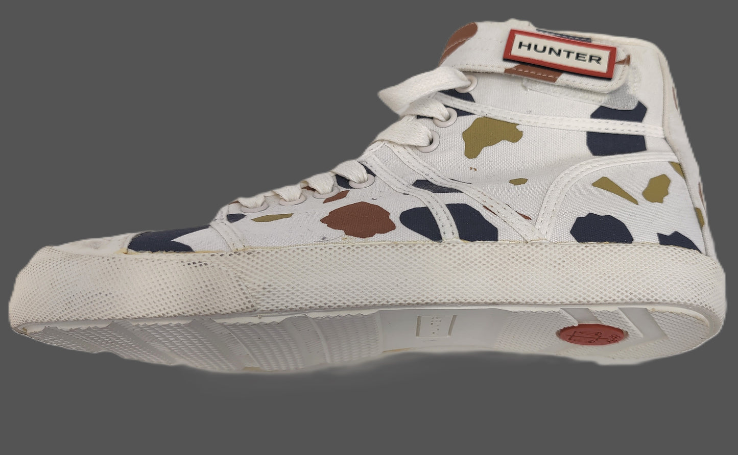 Hunter Terrazzo Canvas Sneakers - white and camouflage