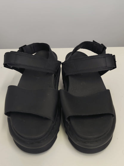 Dr.Martens Black Voss Leather Strap Sandals