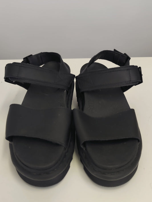Dr.Martens Black Voss Leather Strap Sandals
