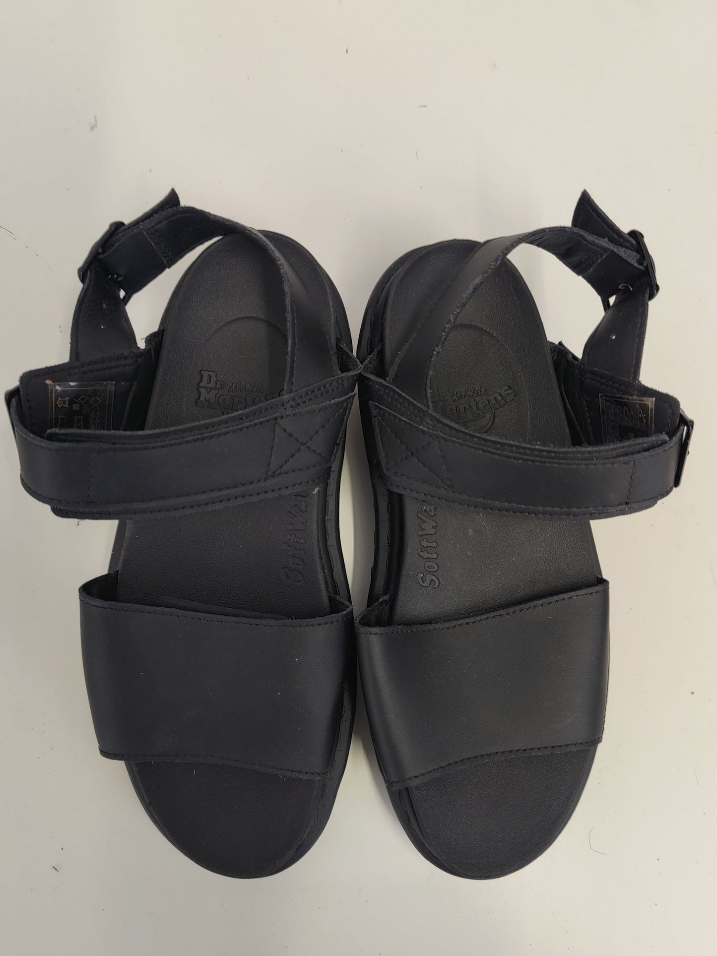 Dr.Martens Black Voss Leather Strap Sandals