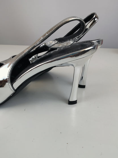 SIMMI London Silver Mirror Heels