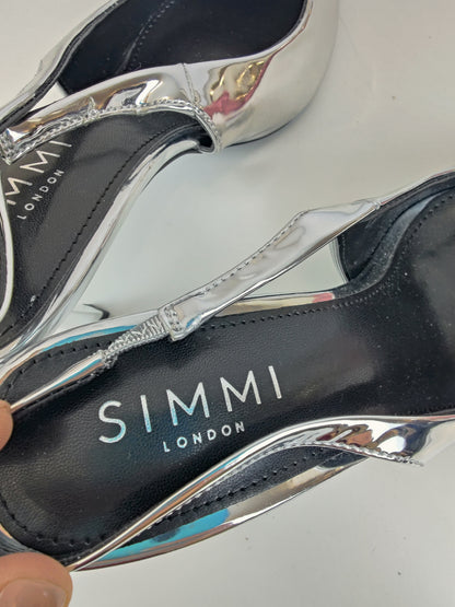 SIMMI London Silver Mirror Heels