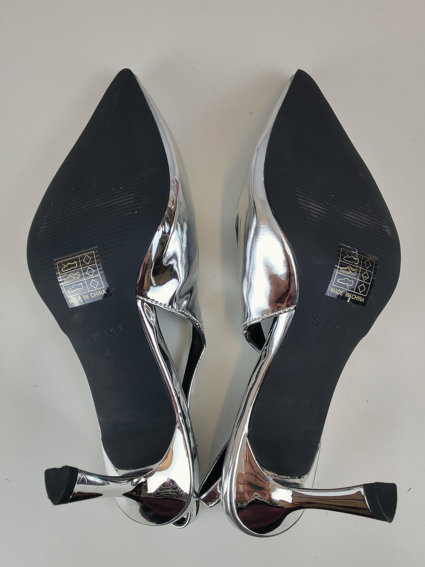 SIMMI London Silver Mirror Heels
