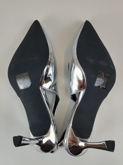 SIMMI London Silver Mirror Heels