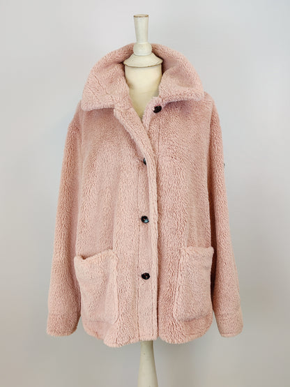 Frieda & Freddies Pink Teddy Style Jacket - EU 40