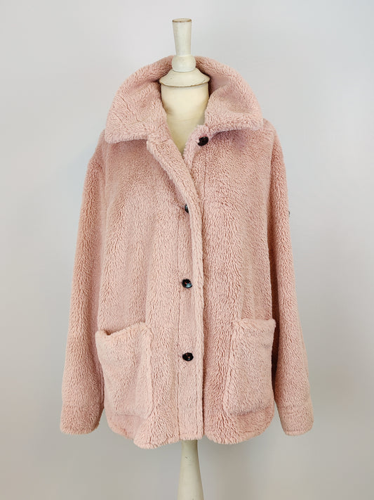 Frieda & Freddies Pink Teddy Style Jacket - EU 40