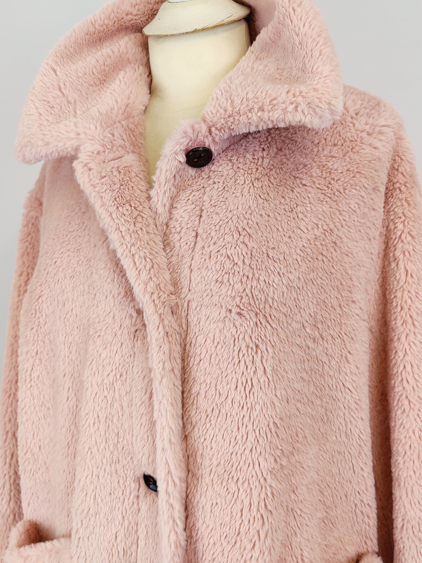 Frieda & Freddies Pink Teddy Style Jacket - EU 40