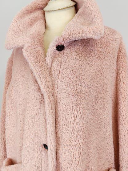 Frieda & Freddies Pink Teddy Style Jacket - EU 40