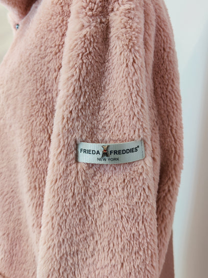 Frieda & Freddies Pink Teddy Style Jacket - EU 40