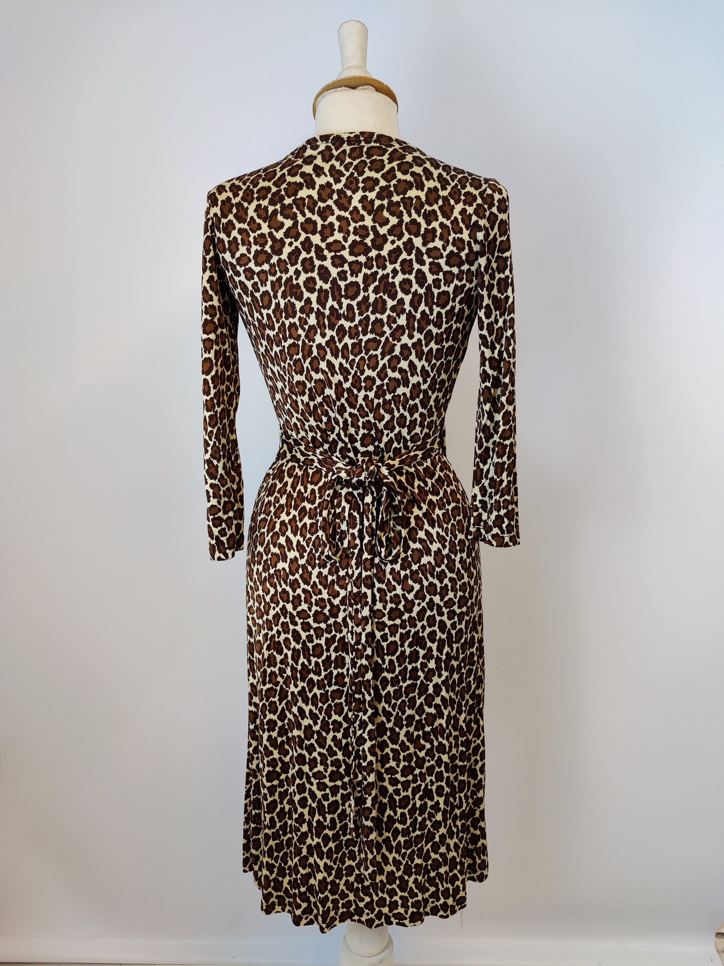 Vintage L.K Bennett Leopard Print Silk Dress - UK 8