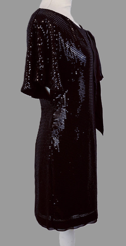 Karen Millen Sequin Mini Dress-Black