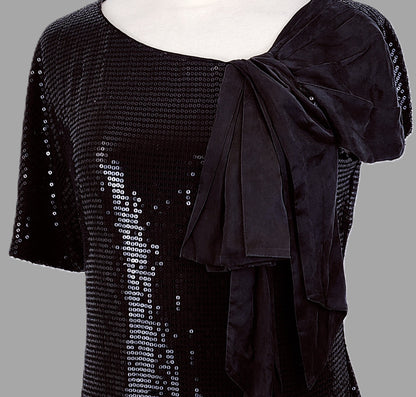 Karen Millen Sequin Mini Dress-Black