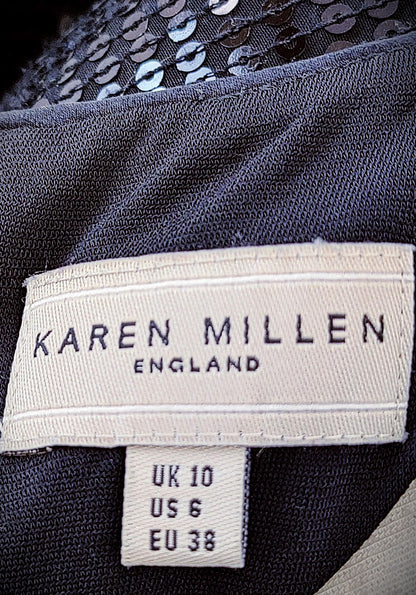 Karen Millen Sequin Mini Dress-Black