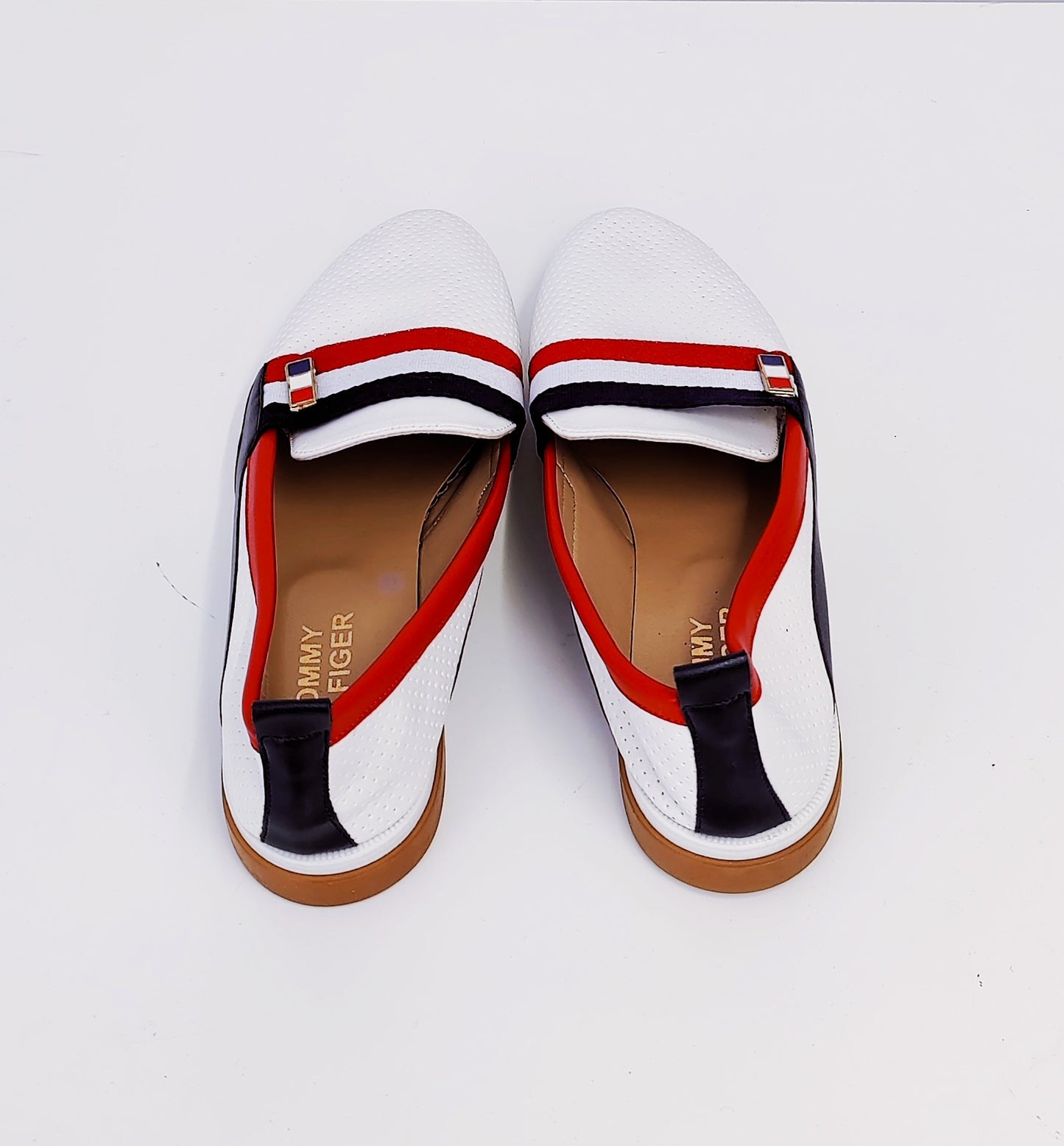 Tommy Hilfiger Women's Loafers-White with Red,White and Blue Band