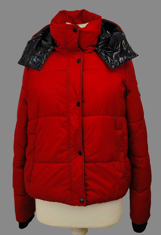 DKNY Womens Puffer Jacket - Red