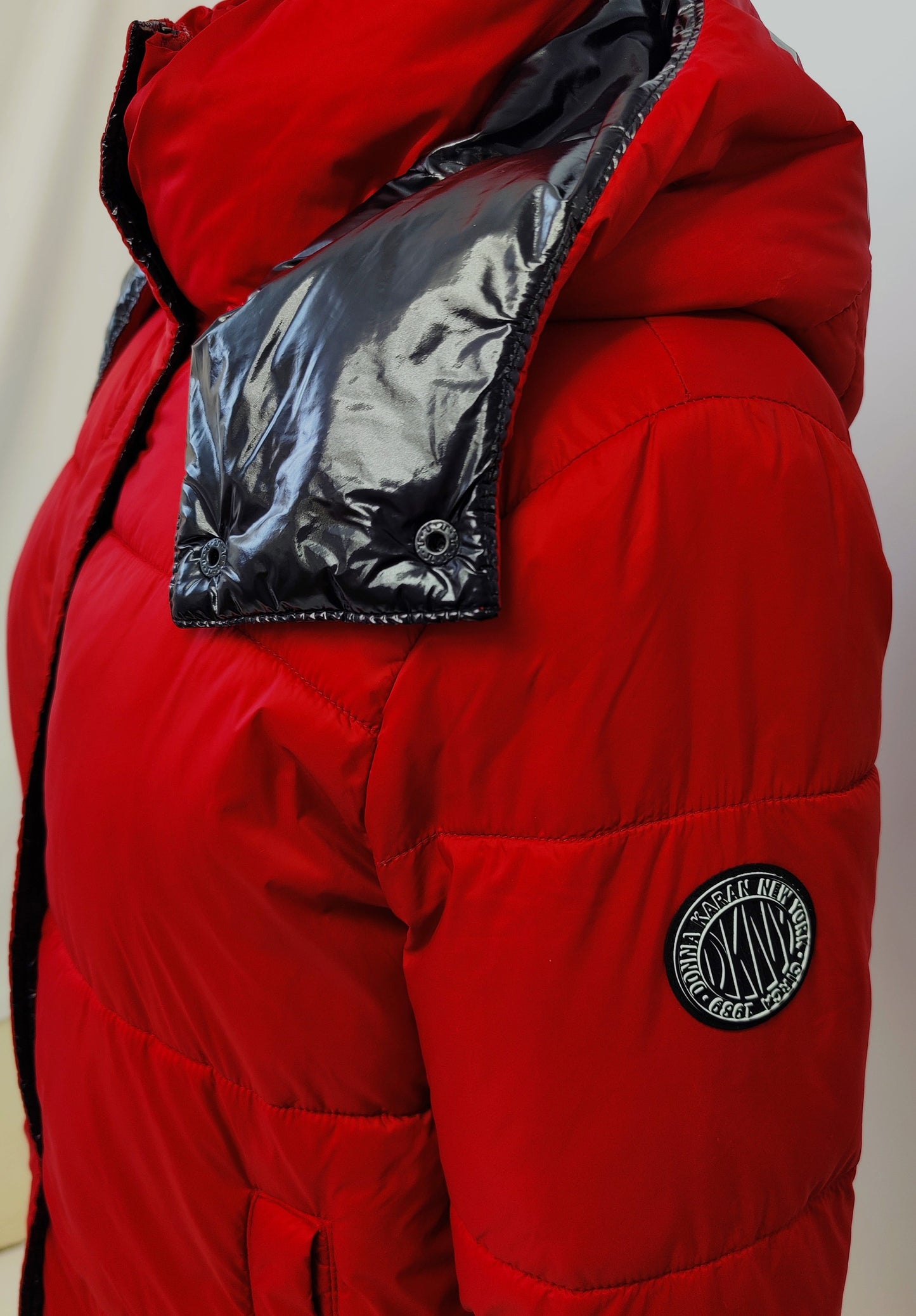 DKNY Womens Puffer Jacket - Red