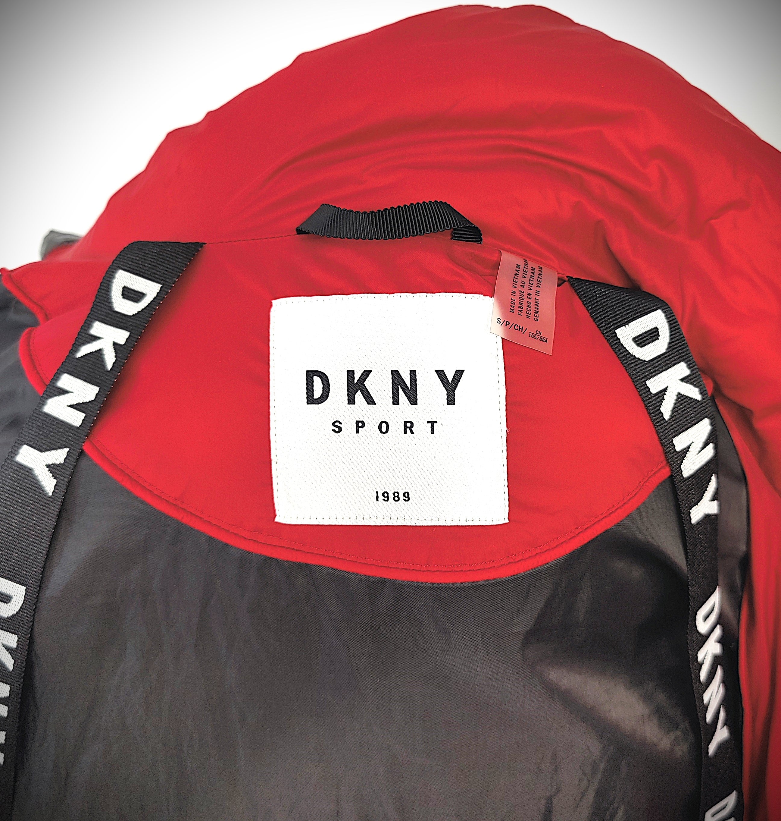 DKNY Womens Puffer Jacket Red Simon Shop