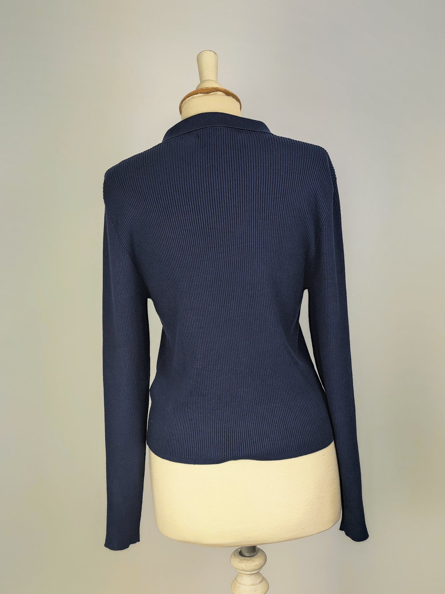 Diesel Navy Long Sleeve Knit Top