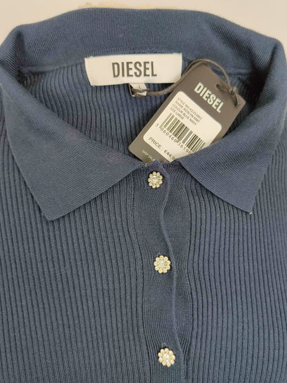 Diesel Navy Long Sleeve Knit Top