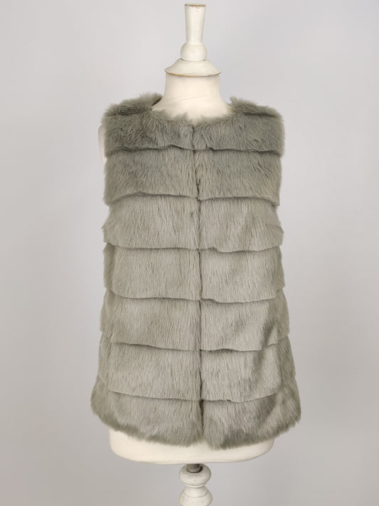 Oasis Grey Faux Fur Gilet