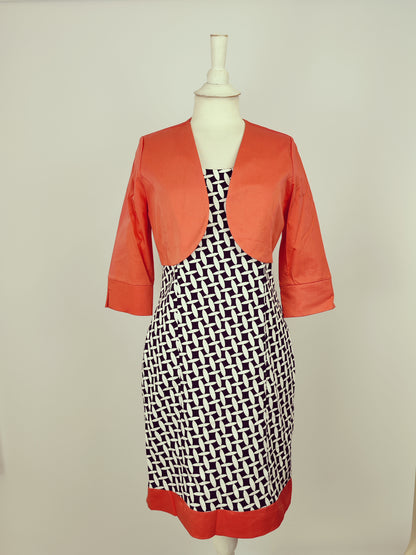 Batida Coral and Black Two Piece Set