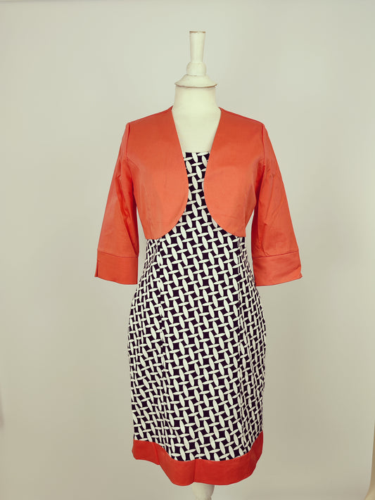 Batida Coral and Black Two Piece Set